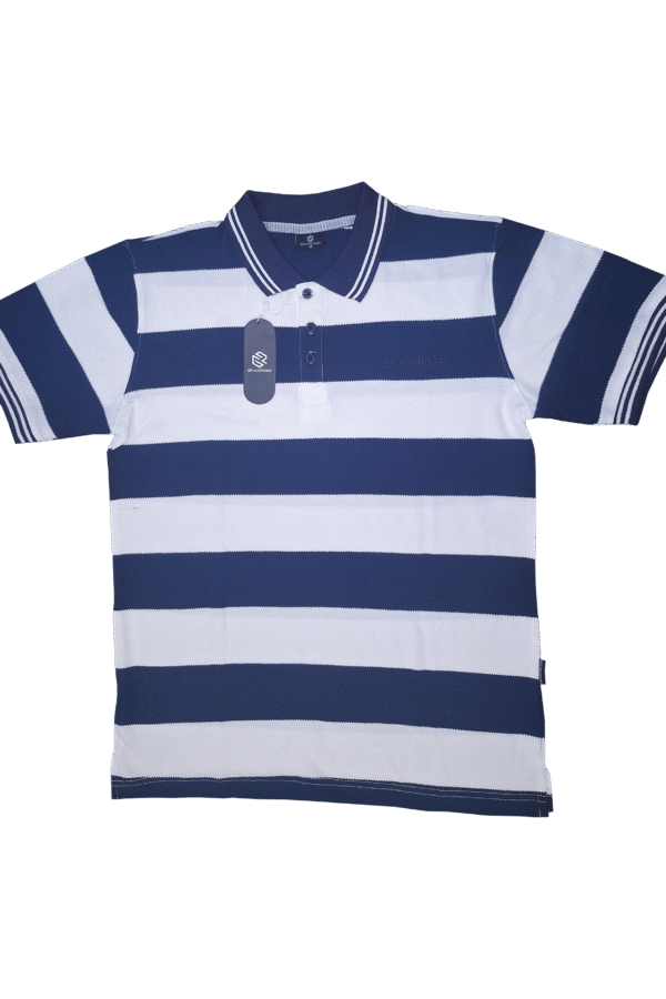 Gracerobe Premium Men's Striped Polo Shirt